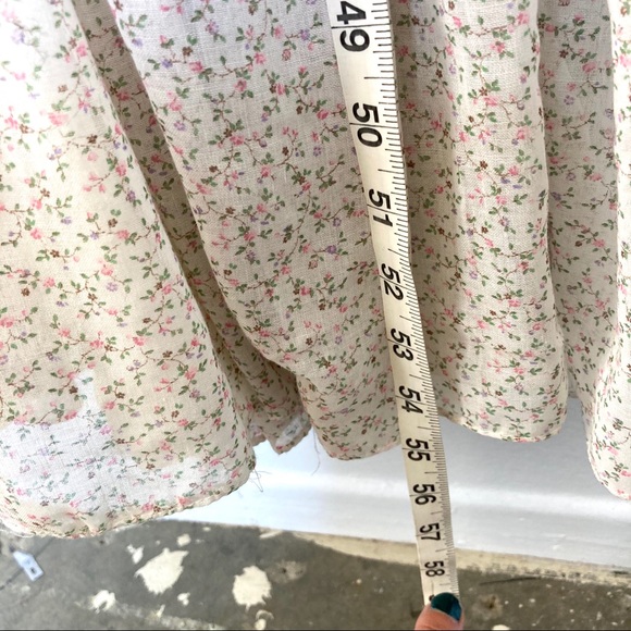 Gunne Sax Ivory Calico Maxi Dress - Picture 10 of 11